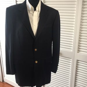 Mens Saks Fifth Avenue Hickey-Freeman Collection Navy Blue Blazer.Wool/cashmere